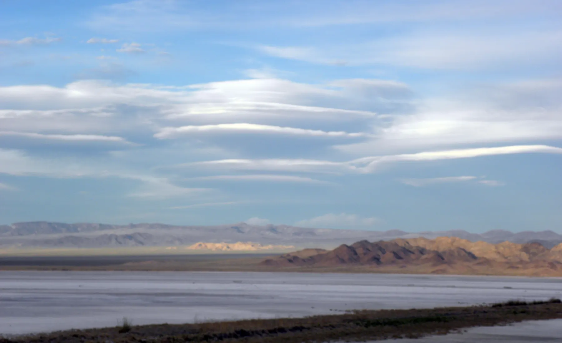 Lenticular clouds over Soda Lake